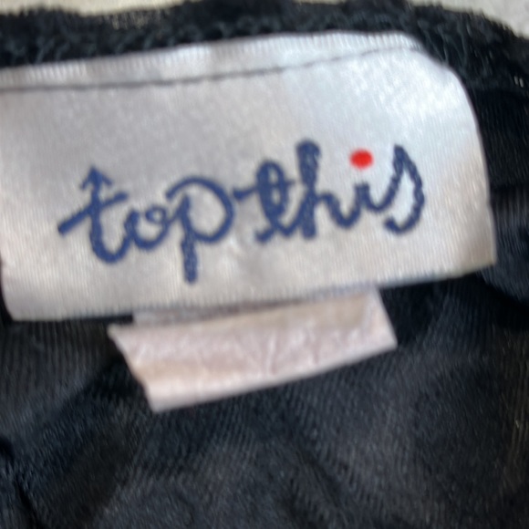 Top this black long sleeve see through top blouse size large vintage 1980 - Picture 7 of 8